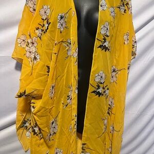 Floral Yellow Kimono